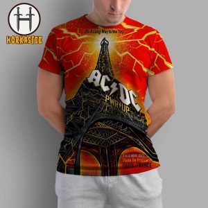 ACDC PWR Up Tour Its To Long Way To the Top In Paris France On August 9th And 13th 2025 AOP Shirt