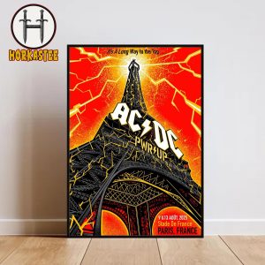 ACDC PWR Up Tour Its To Long Way To the Top In Paris France On August 9th And 13th 2025 Decor Poster Canvas