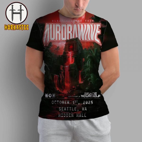 AuroraWave Monument Album Release Tour Hidden Hall Seattle On October 1st 2025 AOP Shirt