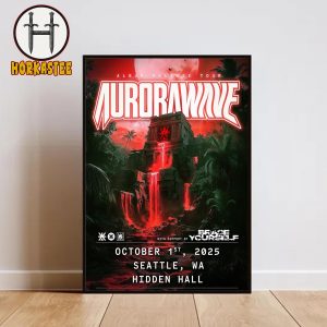 AuroraWave Monument Album Release Tour Hidden Hall Seattle On October 1st 2025 Poster Canvas