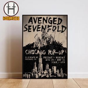 Avenged Sevenfold Pop Up In Chicago On August 29th And September 1st 2025 Home Decor Poster Canvas