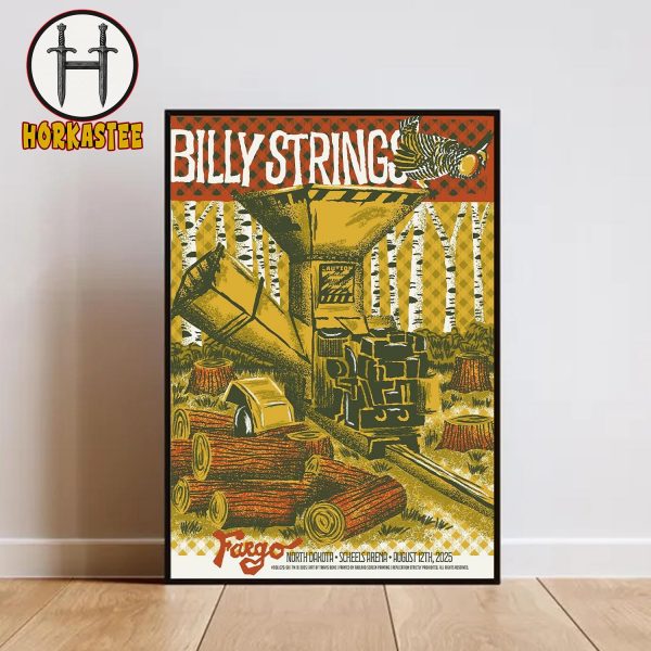 Billy Strings Fargo Concert North Dakota Scheels Arena On August 12th 2025 Home Decor Poster Canvas