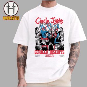 Circle Jerks Gorilla Biscuits Negative Approach Schedule On Septemer 2025 Unisex T-Shirt