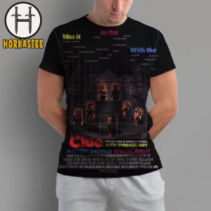 Clue 40th Anniversary Poster Its Not Just A Game Anymore Mystery Endings Special Event All Over Print Shirt