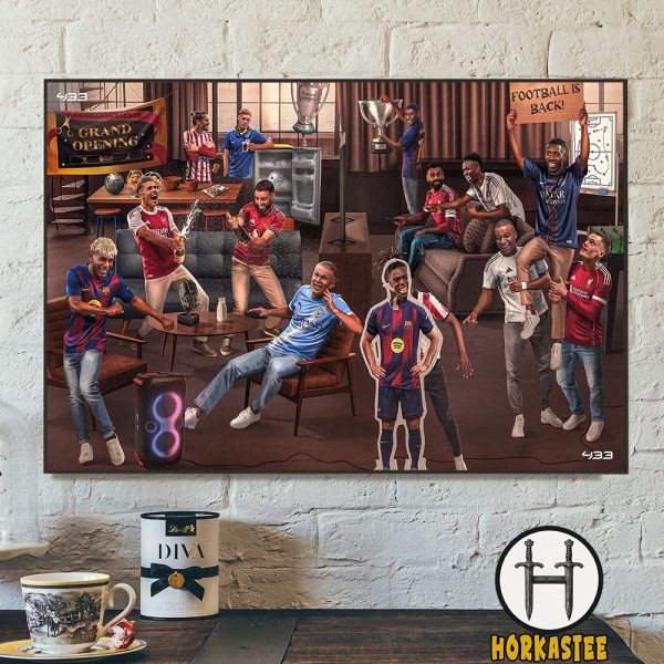 Grand Opening Season 2025-2026 Poster Football Is Back Home Decor Poster Canvas