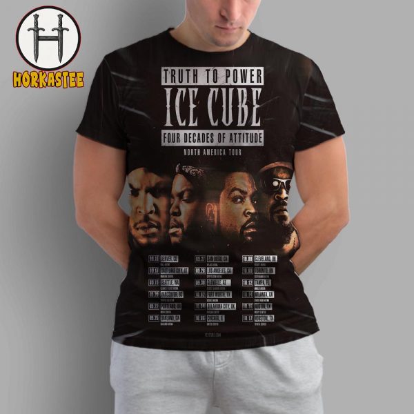 Ice Cube Truth to Power Four Decades Of Attitude North America Tour All Over Print T-Shirt