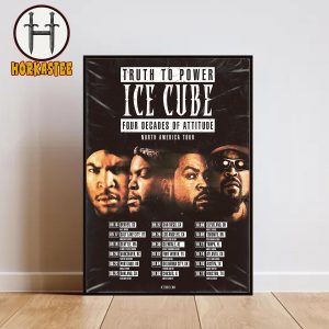 Ice Cube Truth to Power Four Decades Of Attitude North America Tour Home Decor Poster Canvas