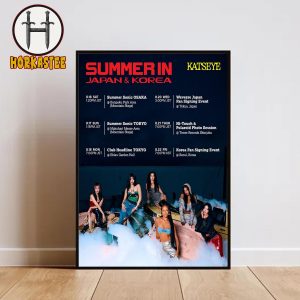 KATSEYE Summer In Korea and Japan Promo Schedule On August 2025 Home Decor Poster Canvas