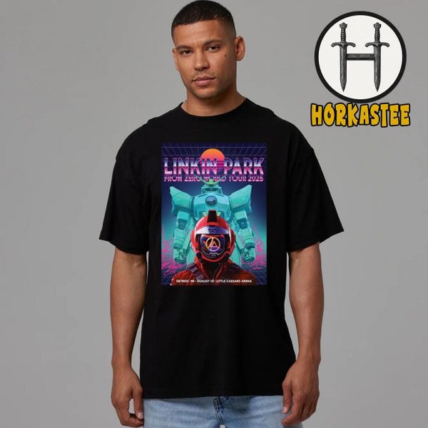 Linkin Park Detroit 2025 From Zero World Tour Official Poster At Little Caesars Arena In Michigan On August 14 2025 Essential T-Shirt