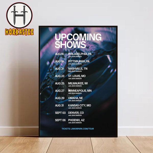 Linkin Park From Zero US Tour Upcoming Shows Schedule On August And September 2025 Poster Canvas