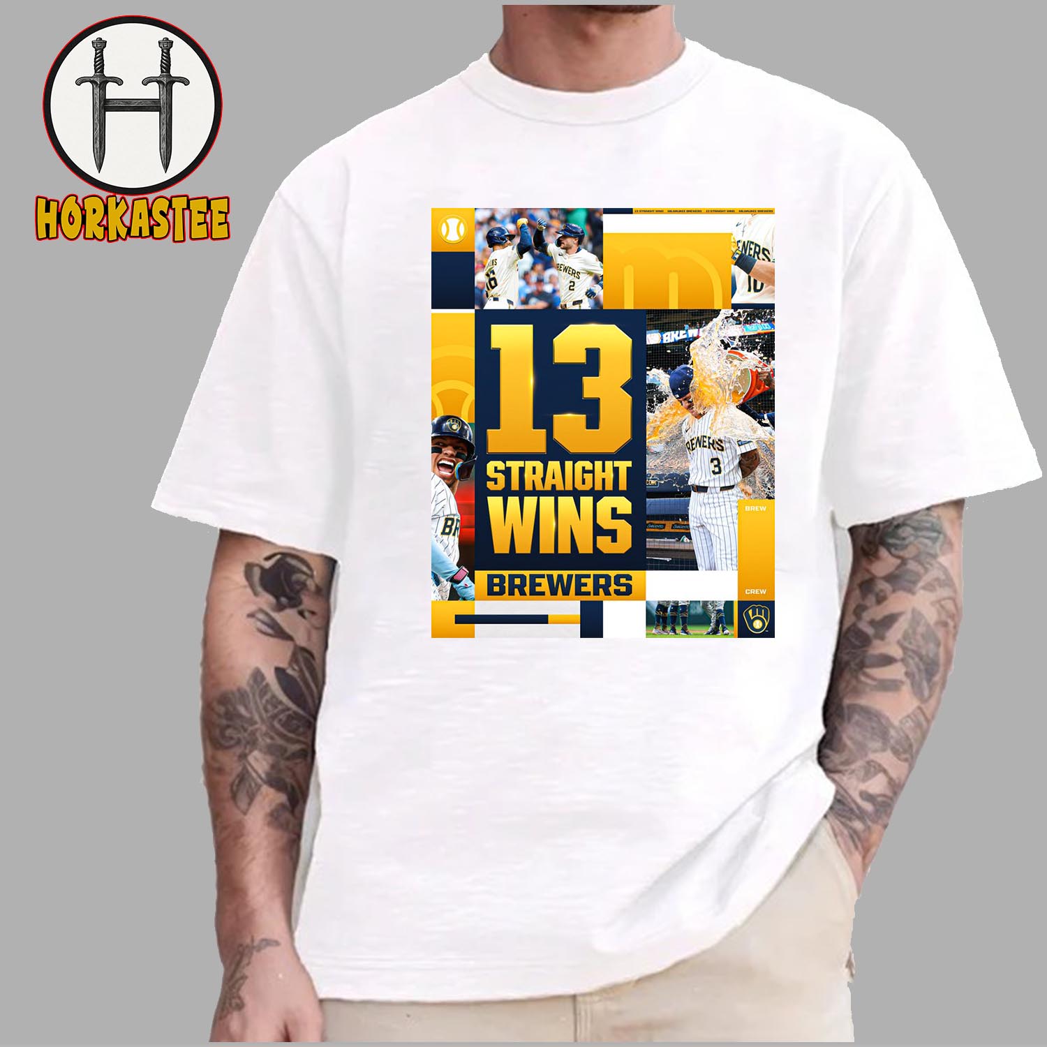 MLB Milwaukee Brewers 13 Straight Wins Unisex T-Shirt MLB Milwaukee Brewers 13 Straight Wins Unisex T-Shirt