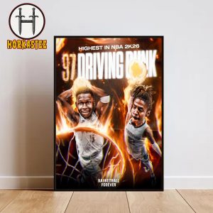 NBA Anthony Edwards And Ja Morant Have Highest Driving Dunk In NBA2K26 Home Decor Poster Canvas