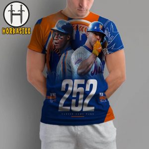 New York Mets Darryl Strawberry And Pete Alonso 252 Career Home Runs Poster All Over Print Shirt