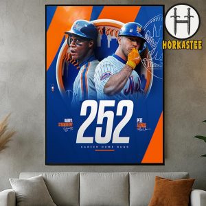 New York Mets Darryl Strawberry And Pete Alonso 252 Career Home Runs Poster Home Decor Poster Canvas