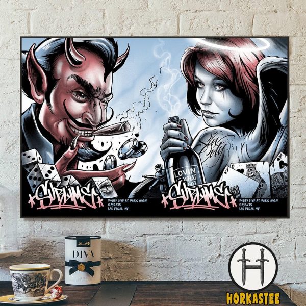 Official Combined Concert Posters For Fear Loathing And Sublime At Dolby Live At Park MGM In Las Vegas NV On August 15-16 2025 Poster Canvas