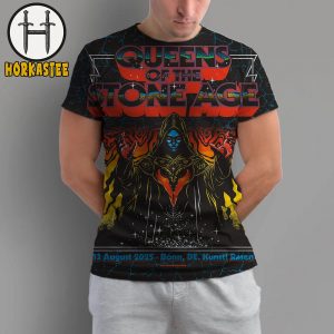 Queens Of The Stone Age Bonn 2025 The End Is Nero Tour Poster Shows At Kunst! Rasen In Germany On August 13 2025 AOP Shirt