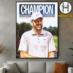 Scottie Scheffler Champion 2025 BMW Championship Home Decor Poster Canvas