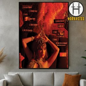 Taylor Swift The Life Of A Showgirl Album Tracklist Poster Wall Art Poster Canvas Home Decor