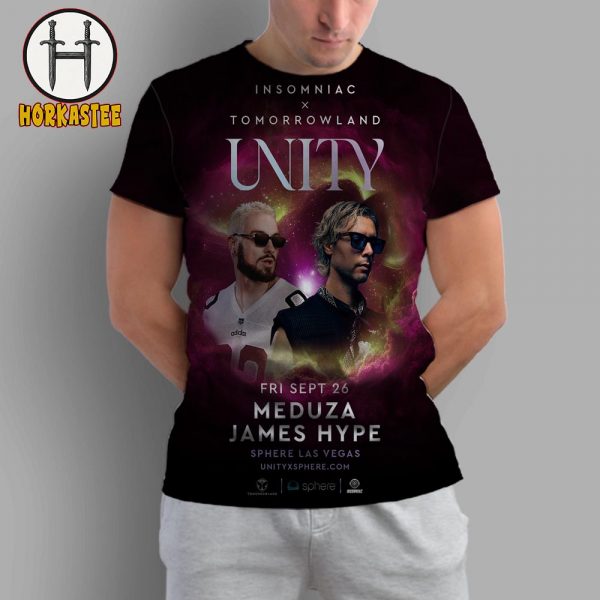 Tomorrowland Unity X Insomniac Meduza James Hype Sphere Las Vegas On September 26th 2025 All Over Print T-Shirt