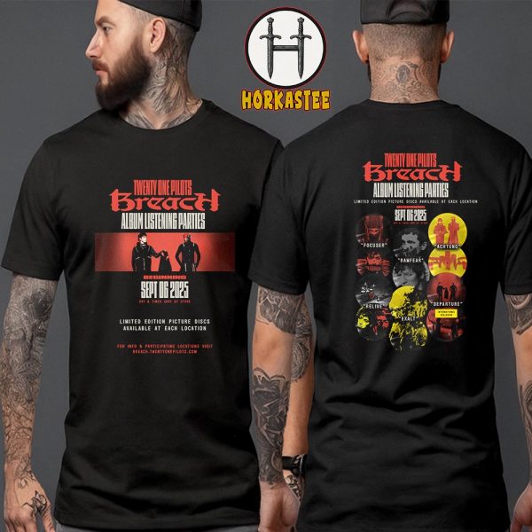 Twenty One Pilots Breach Album Listening Parties On September 6th 2025 Two Sided Shirt
