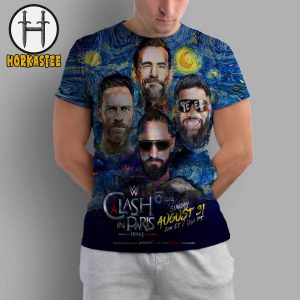 WWE Clash In Paris Fatal 4 Way For World Heavyweight Championship All Over Print T-Shirt