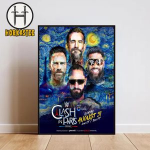 WWE Clash In Paris Fatal 4 Way For World Heavyweight Championship Decor Poster Canvas