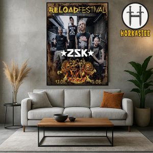 ZSK Reload Festival 2026 Poster In Germany On August 13-15 2026 Home Decor Poster Canvas
